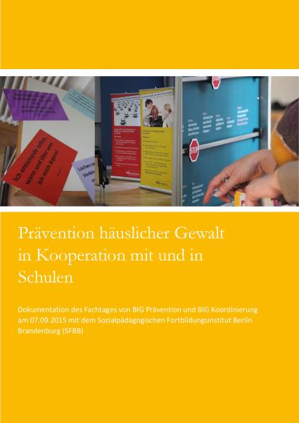 Titelseite: Prävention häuslicher Gewalt in Kooperation mit und in Schulen